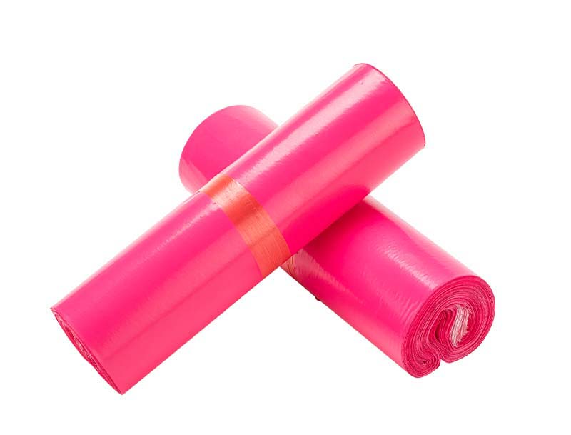 龙海玫红色快递袋-02